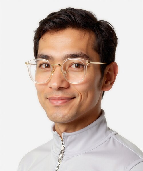 Hollie Clear MetalEyeglass Frames for Men from EyeBuyDirect