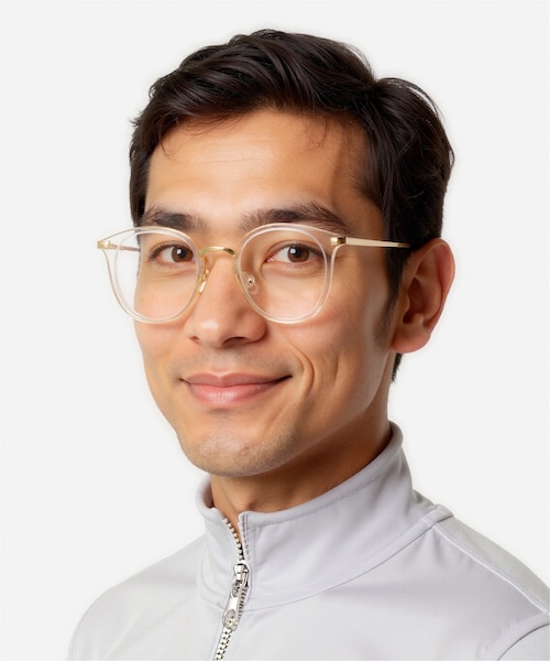 Hollie Clear MetalEyeglass Frames for Men from EyeBuyDirect