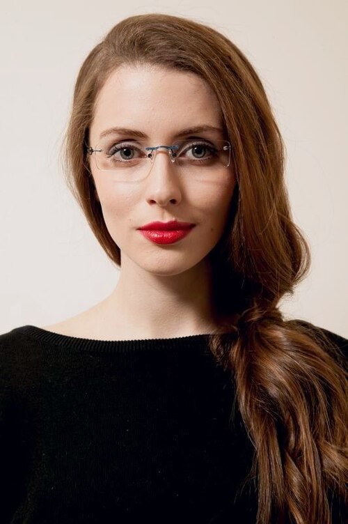 Dryden Blue & Black MetalEyeglass Frames for Women from EyeBuyDirect