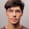Hyvinkaa Burgundy MetalEyeglass Frames for Men from EyeBuyDirect