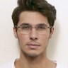 Amir Black TitaniumEyeglass Frames for Men from EyeBuyDirect