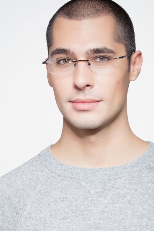 Benson Black MetalEyeglass Frames for Men from EyeBuyDirect