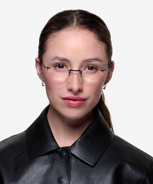 Black Palo Alto -  Metal Eyeglasses