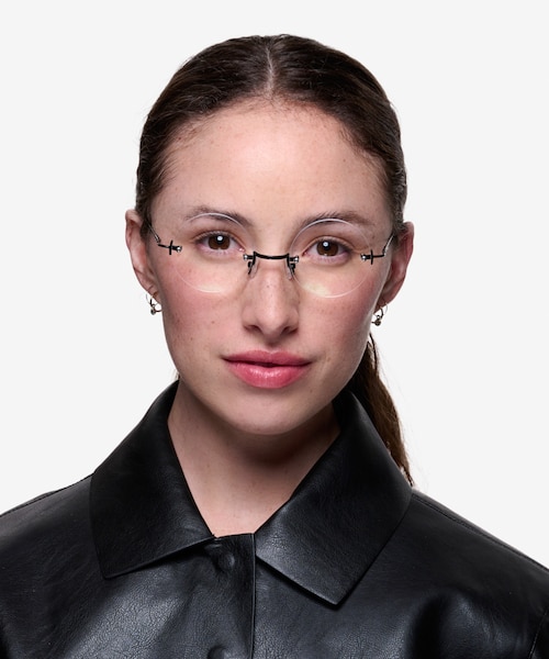 Palo Alto Black MetalEyeglass Frames for Women from EyeBuyDirect