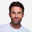 Rivet Golden & Brown MetalEyeglass Frames for Men from EyeBuyDirect