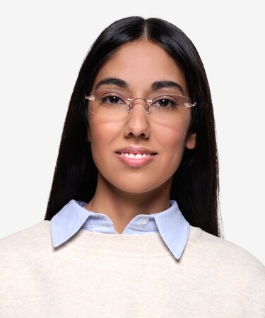 Golden/Brown Rivet -  Lightweight Metal Eyeglasses