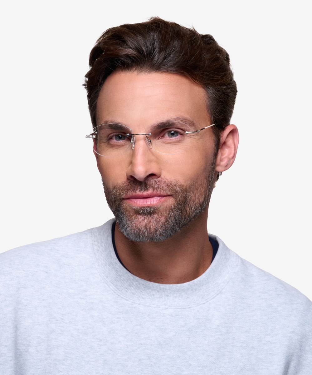 Silver glasses 2024 frames mens