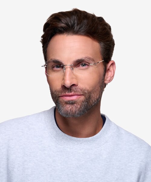Market Silver MetalEyeglass Frames for Men from EyeBuyDirect