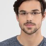 Whistle Gunmetal MetalEyeglass Frames for Men from EyeBuyDirect