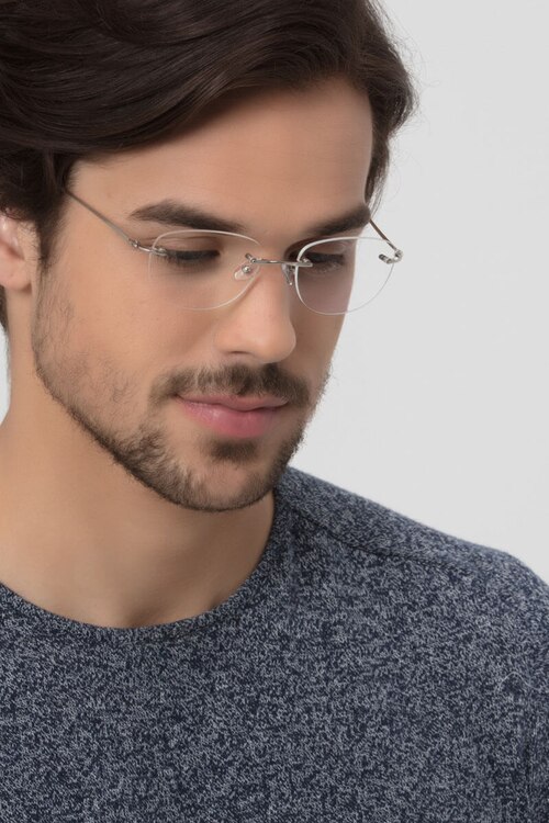 Potential Silver MetalEyeglass Frames for Men from EyeBuyDirect