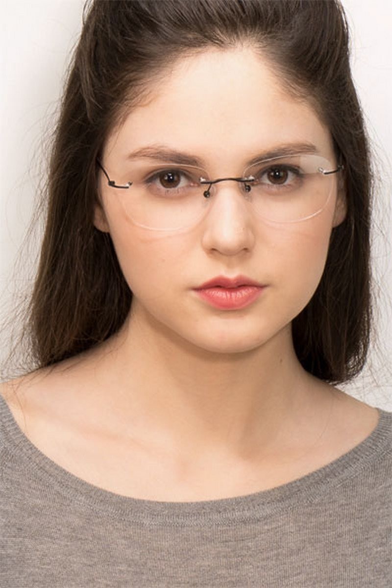 Potential Oval Black Rimless Eyeglasses Eyebuydirect