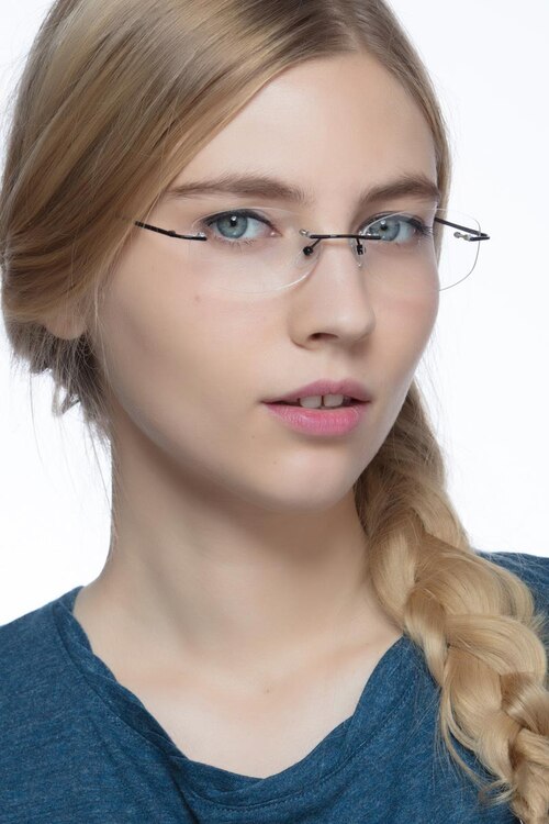 Duel Black MetalEyeglass Frames for Women from EyeBuyDirect