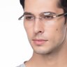 Fragment Silver Brown Wood-textureEyeglass Frames for Men from EyeBuyDirect