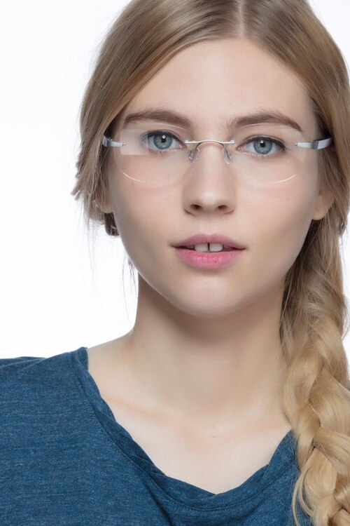 Fragment Silver Brown Wood-textureEyeglass Frames for Women from EyeBuyDirect