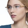 Fragment Silver Yellow MetalEyeglass Frames for Women from EyeBuyDirect