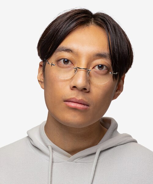 Palo Alto Silver MetalEyeglass Frames for Men from EyeBuyDirect
