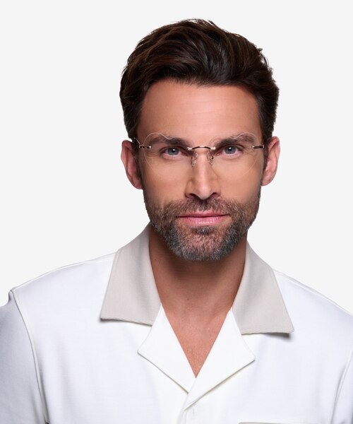 Amore Rose Gold MetalEyeglass Frames for Men from EyeBuyDirect