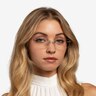 Simplicity Silver MetalEyeglass Frames for Women from EyeBuyDirect
