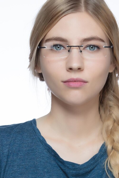 Evasive Noir MétalMontures de lunettes de vue pour Femmes d'EyeBuyDirect