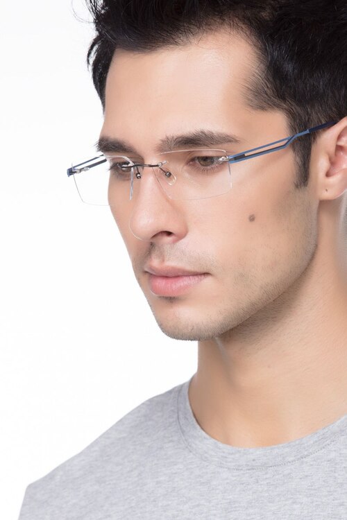 Quantum Gunmetal MétalMontures de lunettes de vue pour Hommes d'EyeBuyDirect