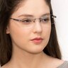 Pyramids Blue MetalEyeglass Frames for Women from EyeBuyDirect