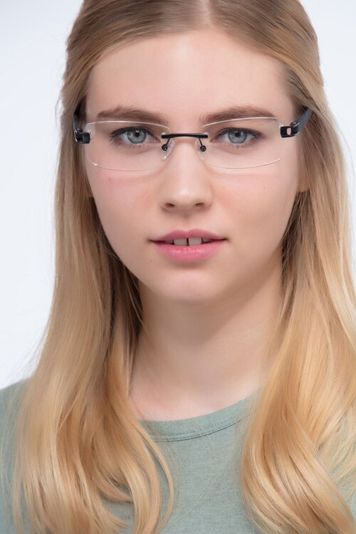 Flow Noir AcétateMontures de lunettes de vue pour Femmes d'EyeBuyDirect