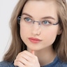 Montecelio Navy MetalEyeglass Frames for Women from EyeBuyDirect