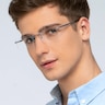 Primo Bleu MétalMontures de lunettes de vue pour Hommes d'EyeBuyDirect