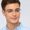 Primo Argenté MétalMontures de lunettes de vue pour Hommes d'EyeBuyDirect