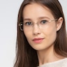 Noble Golden MetalEyeglass Frames for Women from EyeBuyDirect