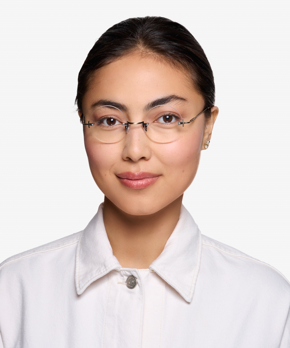 Palo Alto Round Bronze Rimless Eyeglasses Eyebuydirect Canada
