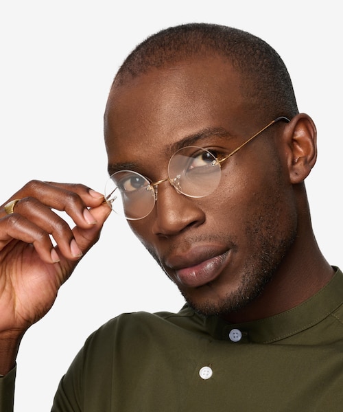 Palo Alto Golden MetalEyeglass Frames for Men from EyeBuyDirect