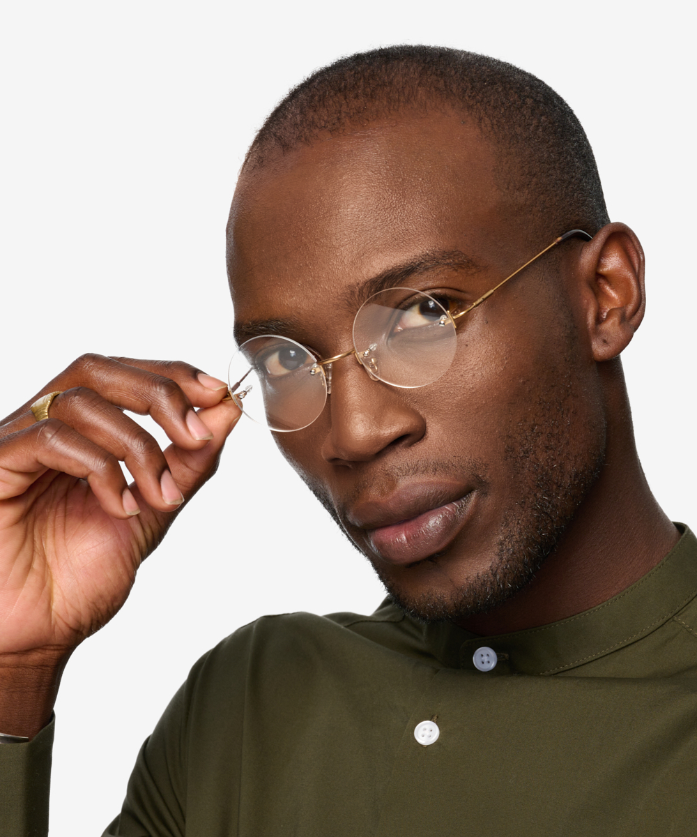 Palo Alto Round Golden Rimless Eyeglasses Eyebuydirect Canada