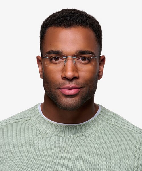 Woodrow Bleu MétalMontures de lunettes de vue pour Hommes d'EyeBuyDirect