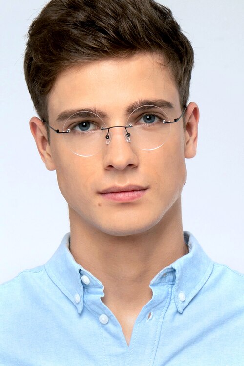 Altus Black MetalEyeglass Frames for Men from EyeBuyDirect