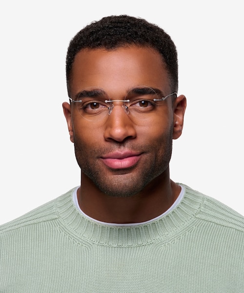 Altus Silver MetalEyeglass Frames for Men from EyeBuyDirect