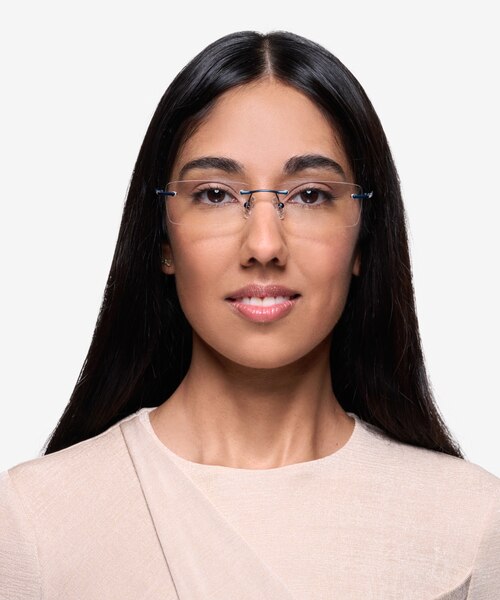 Regis Bleu MétalMontures de lunettes de vue pour Femmes d'EyeBuyDirect