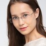 Regis Silver MetalEyeglass Frames for Women from EyeBuyDirect