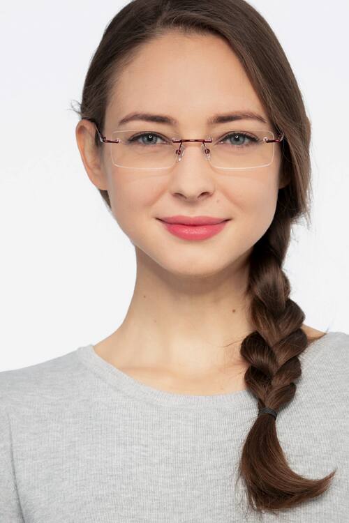 Burgundy Earl -  Metal Eyeglasses