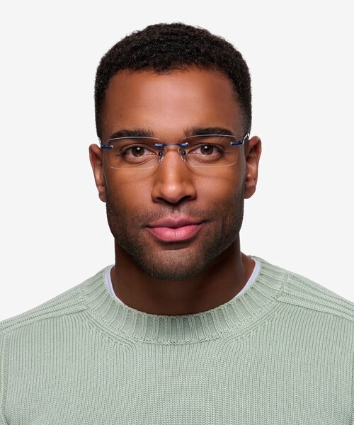 Earl Navy MetalEyeglass Frames for Men from EyeBuyDirect
