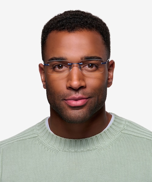 Earl Navy MetalEyeglass Frames for Men from EyeBuyDirect