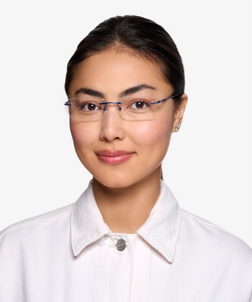 Earl Navy MetalEyeglass Frames for Women from EyeBuyDirect