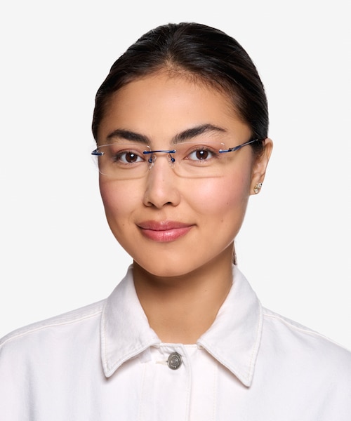 Earl Navy MetalEyeglass Frames for Women from EyeBuyDirect