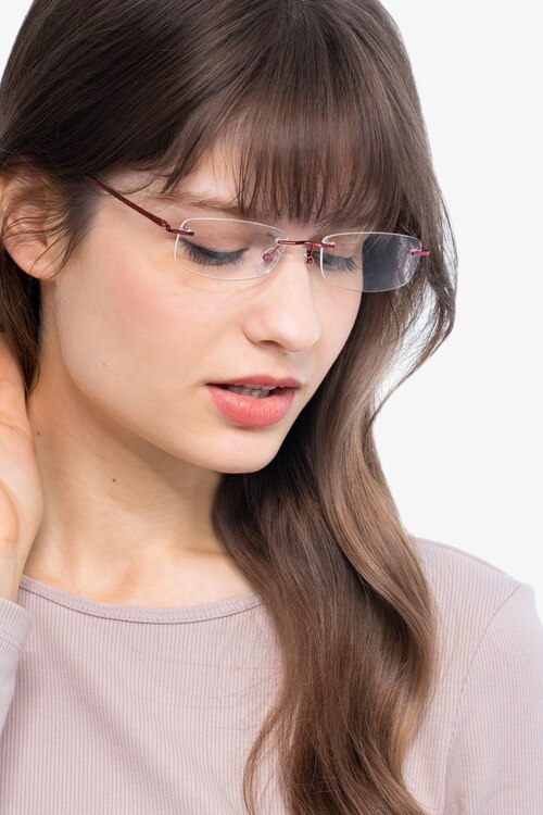 Lithe Cinnamon Red MetalEyeglass Frames for Women from EyeBuyDirect