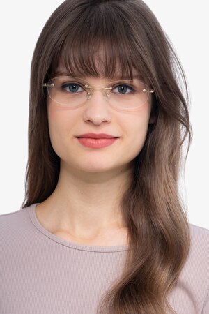 Gold Athena -  Lightweight Metal Eyeglasses