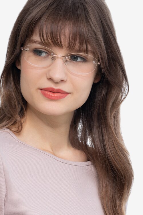 Athena Or rose MétalMontures de lunettes de vue pour Femmes d'EyeBuyDirect