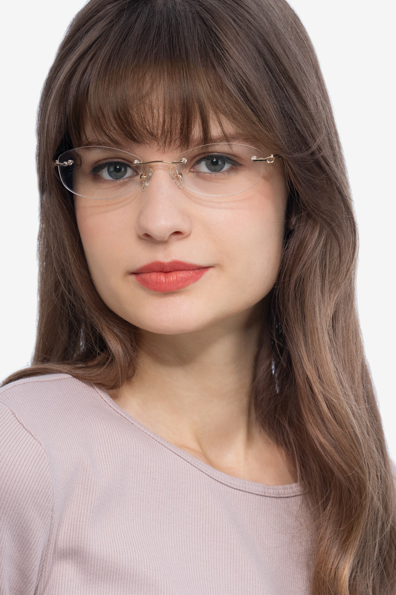 Create Oval Gold Glasses For Women Eyebuydirect