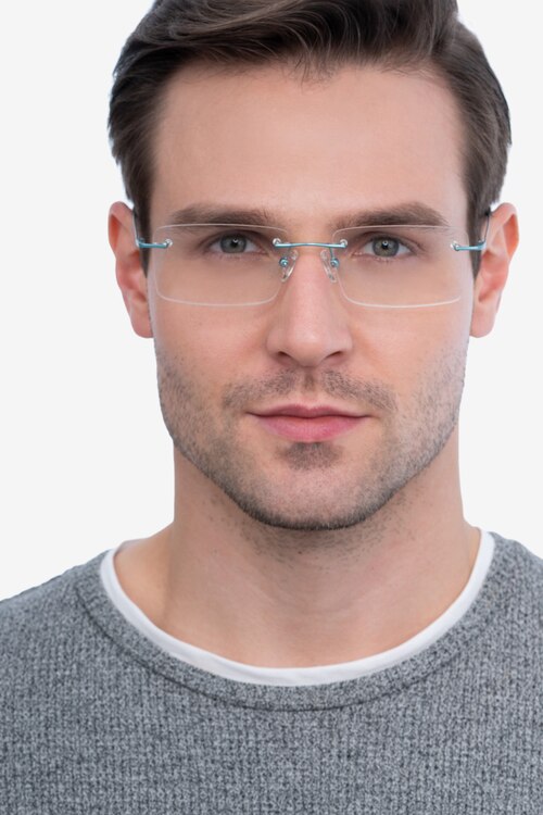 Evolve Blue MetalEyeglass Frames for Men from EyeBuyDirect