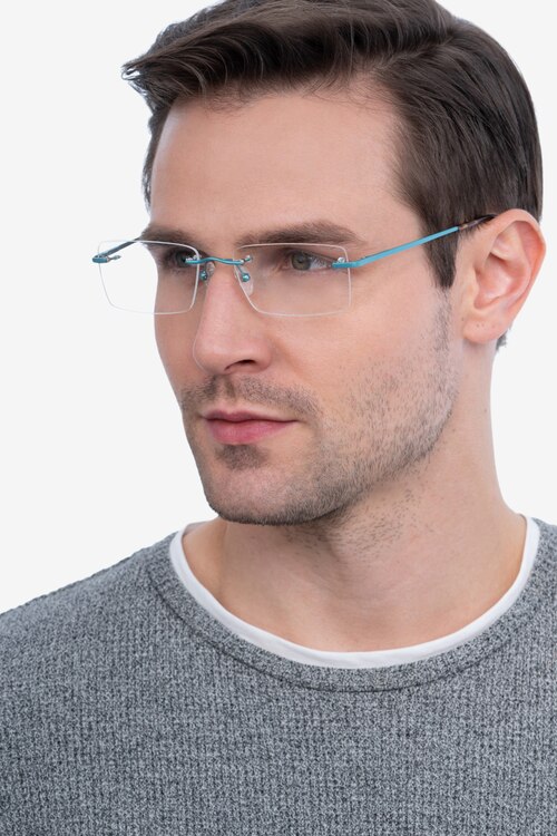Bold Blue MetalEyeglass Frames for Men from EyeBuyDirect