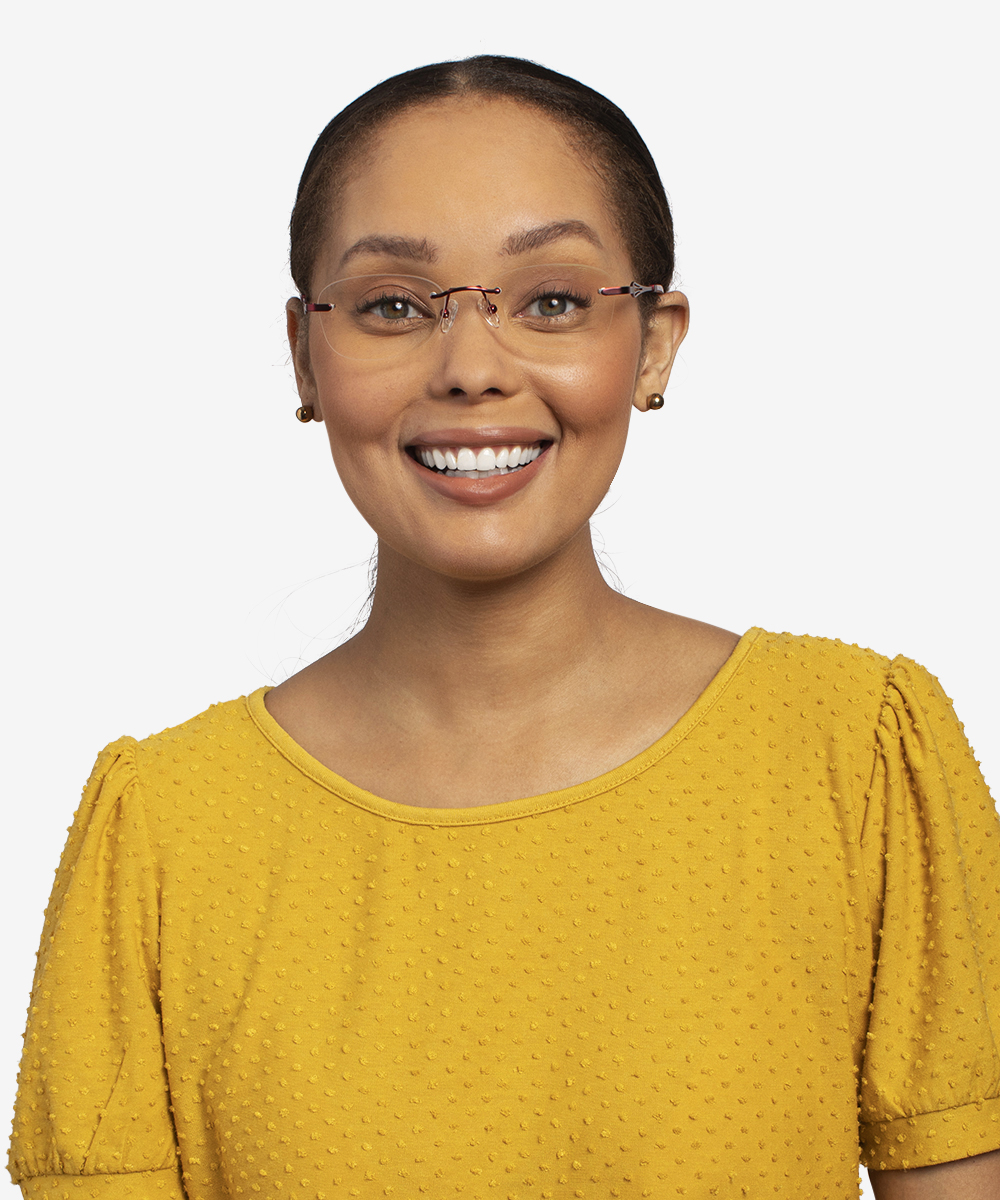 Scene Oval Red Glasses for Women Eyebuydirect